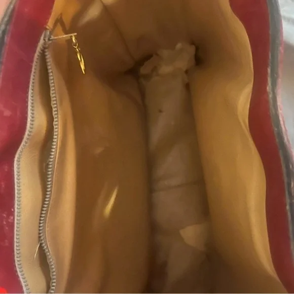 Gucci Red Suede Shoulder Bag